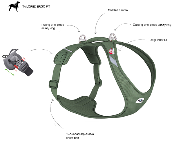 curli Belka Harness Air Mesh 01 EN curli Vest Harness The Alpine. Premium Dog Harness for small to medium sized dogs. Ultra light, high performance. Tailored Ergo Fit protecting the dog spine and health. Sustainable, recycled PET felt.