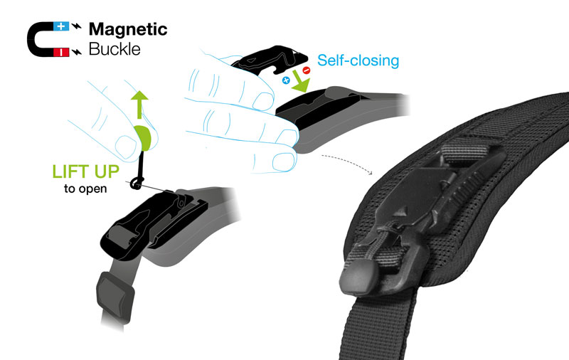curli Belka Harness with magnetic buckle – easy to open and close. Perfect solution for active medium to large sized dogs.